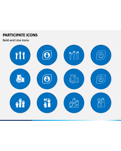 Participate Icons PPT Slide 1