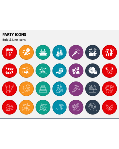 Party Icons PPT Slide 1