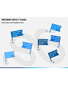 Pathway with 7 Flags PPT Slide 1