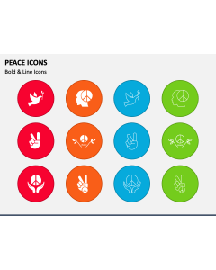 Peace Icons PPT Slide 1