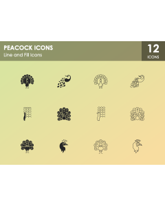 Peacock Icons PPT Thumbnail