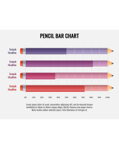 Pencil Bar Chart PPT Slide 1