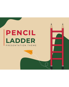 Pencil Ladder Theme PPT Slide 1