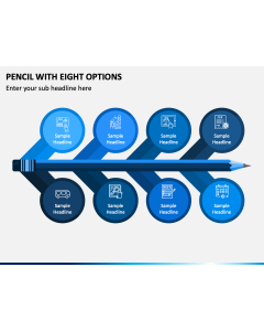 Pencil with Eight Options PPT Slide 1