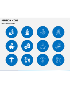 Pension Icons PPT Slide 1