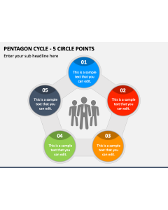 Pentagon Cycle - 5 Circle Points PPT Slide 1