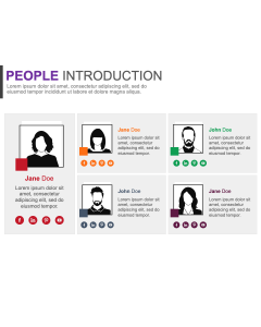 People Introduction for 5 PPT Slide 1