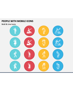 People With Mobile Icons PPT Slide 1
