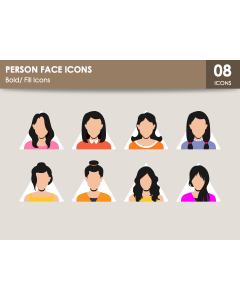 Person Face Icons PPT Slide 1