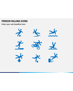 Person Falling Icons PPT Slide 1