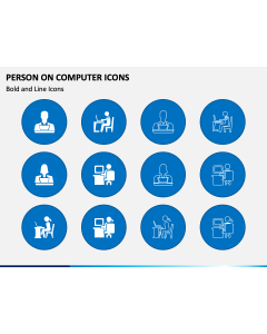 Person On Computer Icons PPT Slide 1 