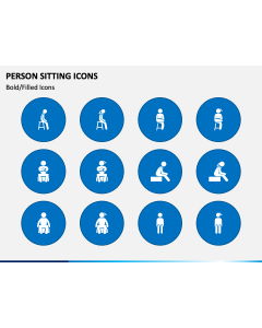 Person Sitting Icons PPT Slide 1