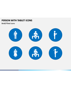 Person With Tablet Icons PPT Slide 1