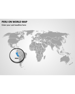 Peru on World Map PPT Thumbnail