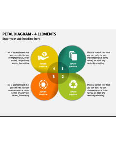 Petal Diagram - 4 Elements PPT Slide 1