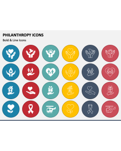 Philanthropy Icons PPT Slide 1