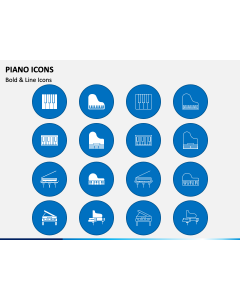 Piano Icons PPT Slide 1