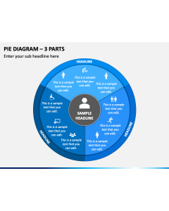 Pie Diagram - 3 Parts PPT Slide 1
