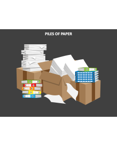 Piles of Paper PPT Slide 1