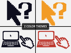 Pixel cursors PPT cover slide