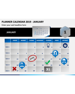 Planner Calendar 2019 PPT Slide 1