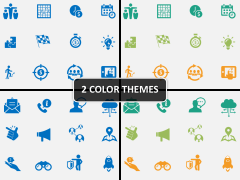 Planning Icons PPT cover slide