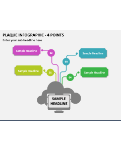 Plaque Infographic - 4 Points PPT Slide 1