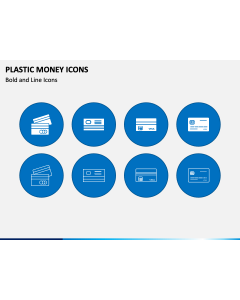 Plastic Money Icons PPT Slide 1