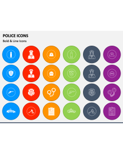 Police Icons PPT Slide 1