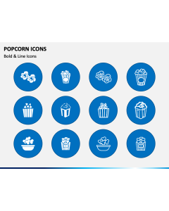 Popcorn Icons PPT Slide 1