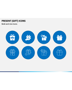 Present Gift Icons PPT Slide 1