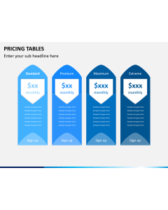 Pricing table PPT slide 1