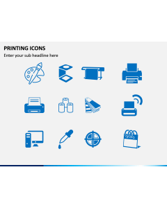Printing Icons PPT Slide 1