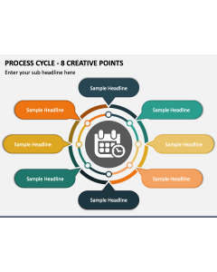Process Cycle - 8 Creative Points PPT Slide 1