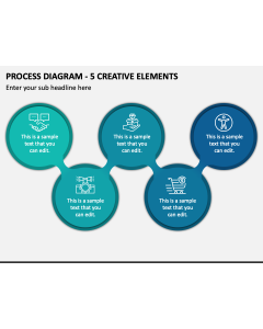 Process Diagram - 5 Creative Elements PPT Slide 1