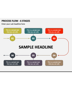 Process Flow - 6 Stages PPT Slide 1