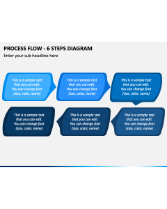 Process Flow - 6 Steps Diagram PPT Slide 1