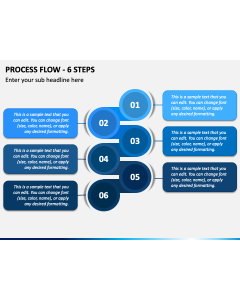 Process Flow - 6 Steps PPT Slide 1