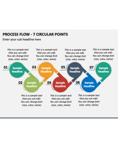 Process Flow - 7 Circular Points PPT Slide 1