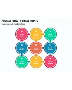 Process Flow - 9 Circle Points PPT Thumbnail