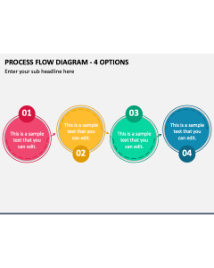 Process Flow Diagram - 4 Options PPT Slide 1
