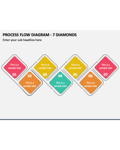 Process Flow Diagram - 7 Diamonds PPT Slide 1