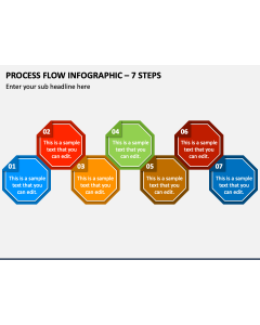 Process Flow Infographic - 7 Steps PPT Slide 1