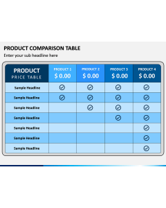 Product Comparison Table PPT Slide 1