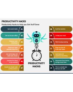 Productivity Hacks PPT Slide 1