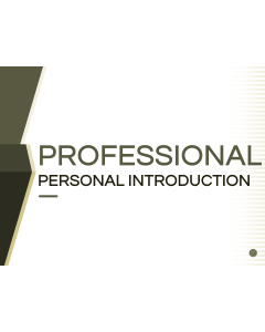 Professional Personal Introduction PPT Slide 1