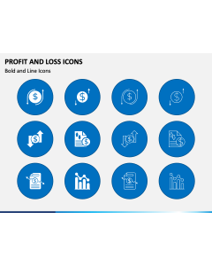 Profit and Loss Icons PPT Slide 1