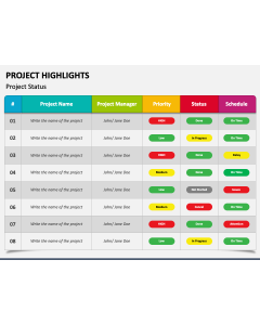 Project Highlights PPT Slide 1