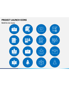 Project Launch Icons PPT Slide 1