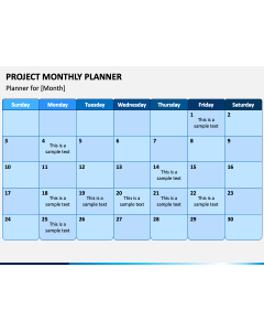 Project Monthly Planner PPT Slide 1